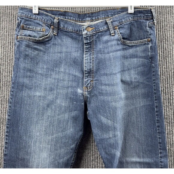 Wrangler Jeans Men 40x32 Blue Denim Pants Straight Leg Cotton Regular Fit Mexico - Picture 5 of 16